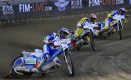 Australijczyk Chris Holder (czerwony), Rosjanin Grigory Łaguta (niebieski) i Szwed Jonas Davidsson (żółty)