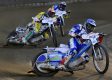 Australijczyk Chris Holder (czerwony), Rosjanin Grigory Łaguta (niebieski) i Szwed Jonas Davidsson (żółty)