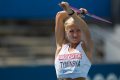 Siedmioboistka Karolina Tymińska w konkursie rzutu oszczepem lekkoatletycznych MŚ w Daegu. Polka ostatecznie zajęła 4. miejsce Fot. Jacek Kostrzewski