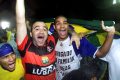 Adriano wraz z kolegami z drużyny Flamengo