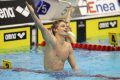 Radosław Kawęcki zdobył złoty medal w wyścigu na 100 m stylem grzbietowym pływackich mistrzostw Europy na krótkim basenie w Szczecinie Fot. Adam Ciereszko