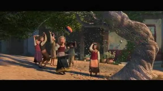 Znany z serii "Shrek" mistrz fechtunku Kot w Butach organizuje skok, którego celem jest kradzież mitycznej gęsi znoszącej złote jaja.