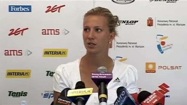 Marta Domachowska pożegnała się z turniejem Warsaw Open. W drugiej rundzie Polka przegrała z Ukrainką Aloną Bondarenko 3:6, 1:6.