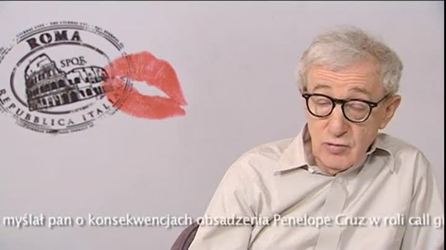 Woody Allen opowiedział Andrzejowi Sołtysikowi z "Dzień Dobry Wakacje" o pracy nad swoim nowym filmem "Zakochani w Rzymie" (Dzień Dobry TVN/x-news).