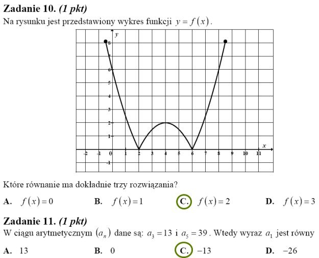 Matura 2010: Rozwiązania zadań z matematyki - p. podstawowy /
