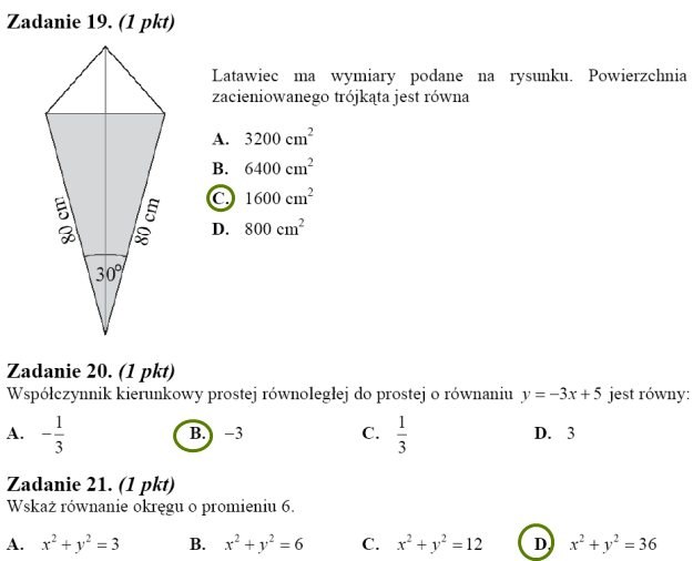 Matura 2010: Rozwiązania zadań z matematyki - p. podstawowy /