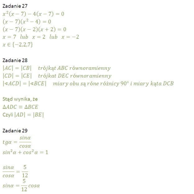 Matura 2010: Rozwiązania zadań z matematyki - p. podstawowy /