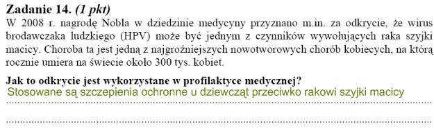 Matura 2010: Rozwiązania zadań z biologii - p. podstawowy /