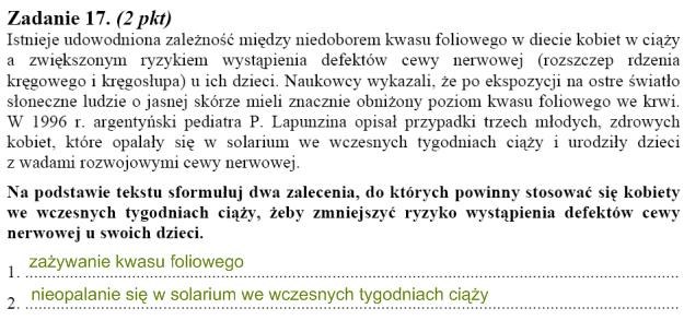 Matura 2010: Rozwiązania zadań z biologii - p. podstawowy /