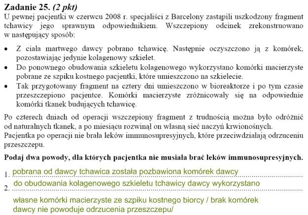 Matura 2010: Rozwiązania zadań z biologii - p. podstawowy /