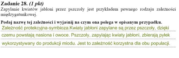 Matura 2010: Rozwiązania zadań z biologii - p. podstawowy /