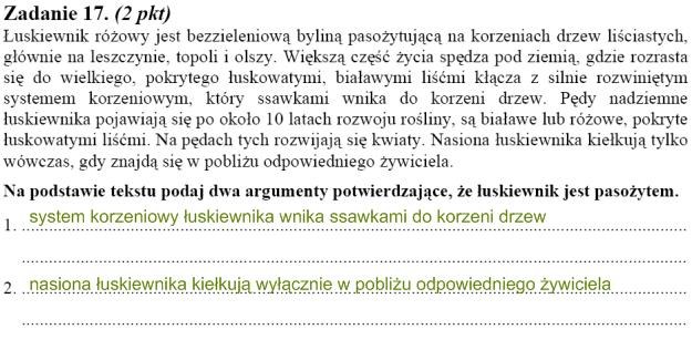 Matura 2010: Rozwiązania zadań z biologii - p. rozszerzony /