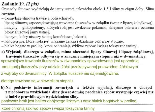 Matura 2010: Rozwiązania zadań z biologii - p. rozszerzony /