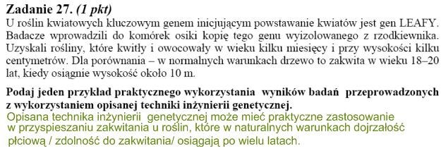 Matura 2010: Rozwiązania zadań z biologii - p. rozszerzony /