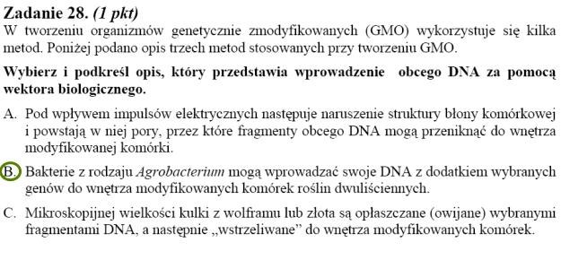 Matura 2010: Rozwiązania zadań z biologii - p. rozszerzony /