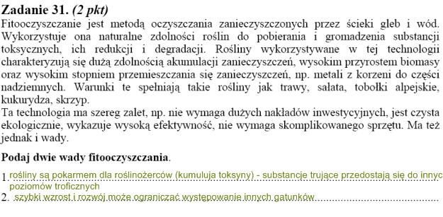 Matura 2010: Rozwiązania zadań z biologii - p. rozszerzony /