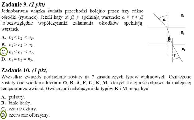 Matura 2010: Rozwiązania z fizyki - poziom podstawowy /