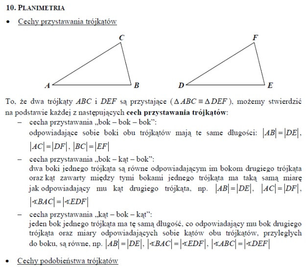 Przydatne wzory matematyczne (część I) /