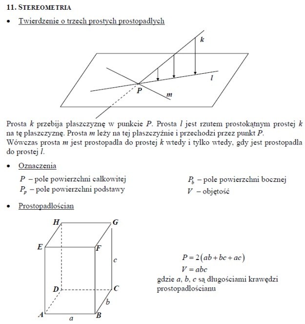 Przydatne wzory matematyczne (część II) /