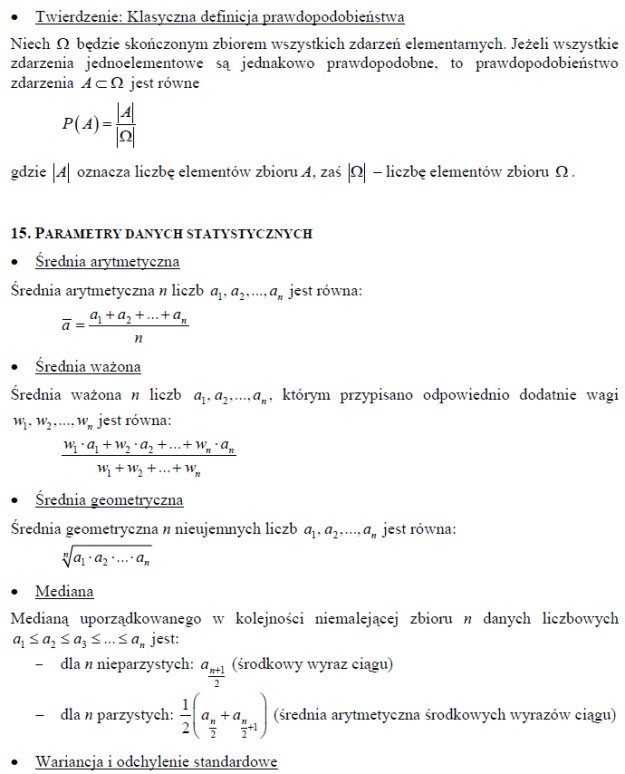 Przydatne wzory matematyczne (część II) /