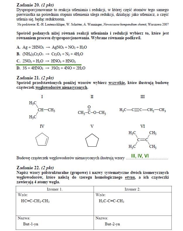 Matura 2012: Arkusze i rozwiązania z chemii - poziom podstawowy /
