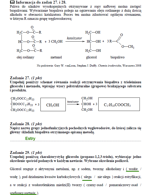Matura 2012: Arkusze i rozwiązania z chemii - poziom podstawowy /