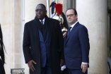 Prezydent Senegalu Macky Sall (po lewej) i prezydent Francji Francois Hollande (po prawej)