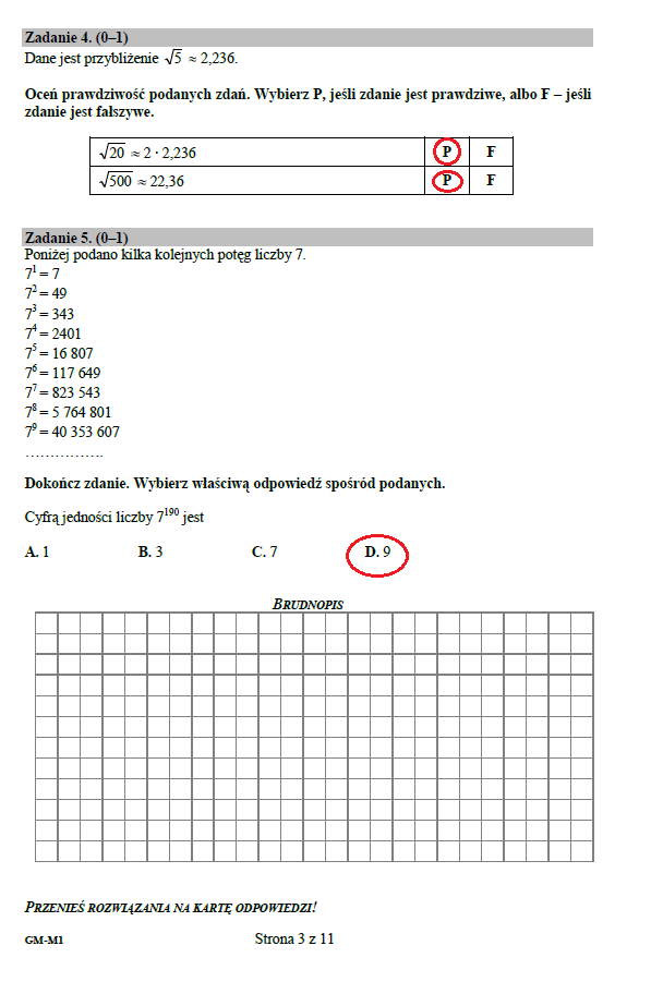 Wzory Matematyczne Na Test Gimnazjalny Egzamin gimnazjalny 2015. Matematyka - arkusze i rozwiązania - Fakty w