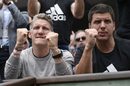 Bastian Schweinsteiger cieszy się z sukcesu Any Ivanović na korcie