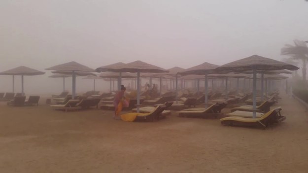 Oto nagranie potężnej burzy piaskowej, która zaatakowała wczasowiczów na Mirage Beach w Hurghadzie, w Egipcie.


Zobacz także:
 
Prognozy: Burzowo i ciepło. Nawet do 19 stopni Celsjusza 
