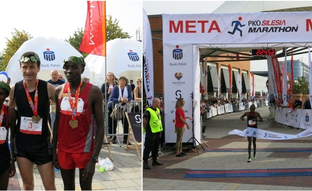 Silesia Marathon: Tysiące biegaczy na ulicach trzech miast! Triumfował Joel Maina Mwangi - Sport Kenijczyk Joel Maina Mwangi wygrał 8. edycję Silesia Marathonu! A przy okazji znokautował konkurentów, ustanawiając nowy rekord imprezy: 2 godziny, 24 minuty i 51 sekund. Wśród kobiet najlepszy czas uzyskała jego rodaczka Betty Chepleting. Na starcie tego jedynego w Polsce i Europie maratonu prowadzącego ulicami trzech miast - Katowic, Siemianowic Śląskich i Mysłowic - stanęło kilka tysięcy zawodników z prawie 30 krajów świata!