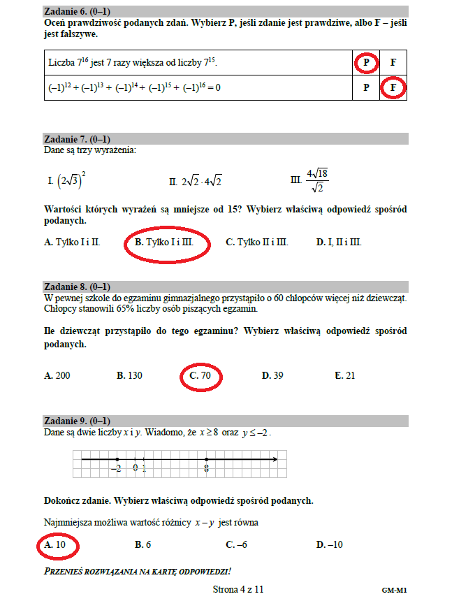 Egzamin Gimnazjalny 2017. Matematyka [ARKUSZ I ODPOWIEDZI] - Fakty W ...