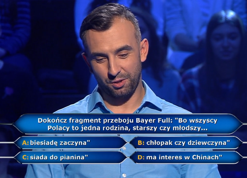 Bo Wszyscy Polacy To Jedna Rodzina Tekst "Milionerzy": Pytanie o przebój disco polo za 1 tys. złotych - muzyka