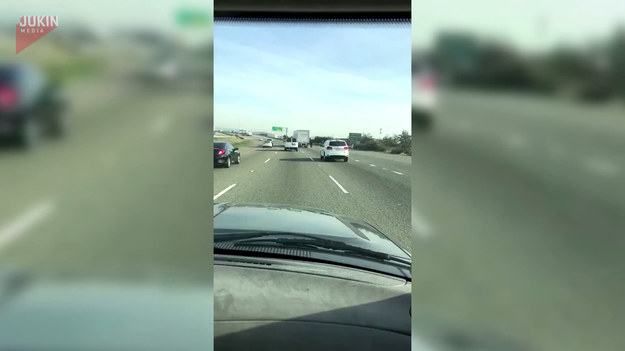 Kierowca jadąc jedną z dróg w Kalifornii, zauważył coś niespotykanego. Mianowicie, ciężarówkę z pasażerem na "gapę". Najwyraźniej mężczyźnie na rowerze bardzo się spieszyło ponieważ postanowił przyczepić się do samochodu, by ten, nieco "przyśpieszył" jego trasę. 
