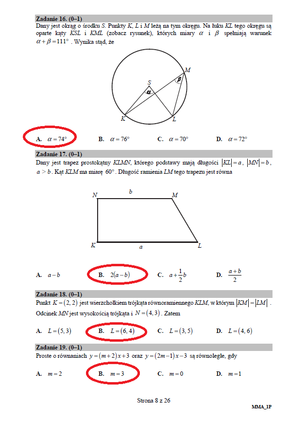 Matura 2018. Matematyka - Poziom Podstawowy. Arkusz CKE I Odpowiedzi ...