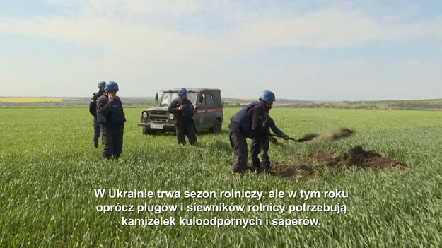 W Ukrainie trwa sezon rolniczy, ale w tym roku oprócz pługów i siewników rolnicy potrzebują kamizelek kuloodpornych i saperów. Na wielu polach zalegają niewybuchy, co czyni pracę szczególnie niebezpieczną.