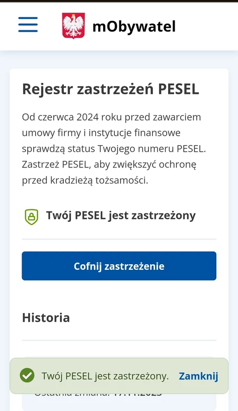 Zastrzeganie numeru PESEL Jak włączyć zastrzeganie numeru instrukcja