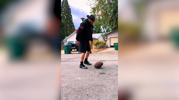 Adam Lenon to mężczyzna z Reno w Nevadzie. Do perfekcji opanował sztuczki z piłką do futbolu amerykańskiego. Zobaczcie, co potrafi z nią zrobić.