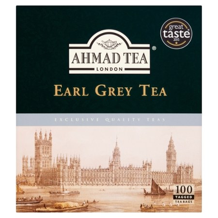 Ahmad Tea Earl Grey Herbata czarna 200 g 100 torebek z zawieszką