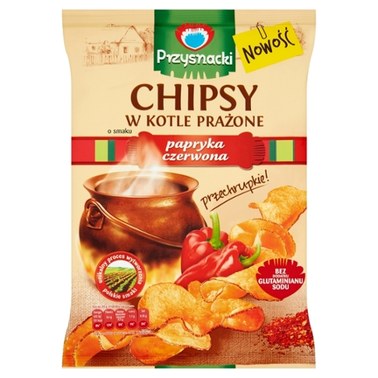 Przysnacki Chipsy w kotle prażone o smaku papryka czerwona 125 g