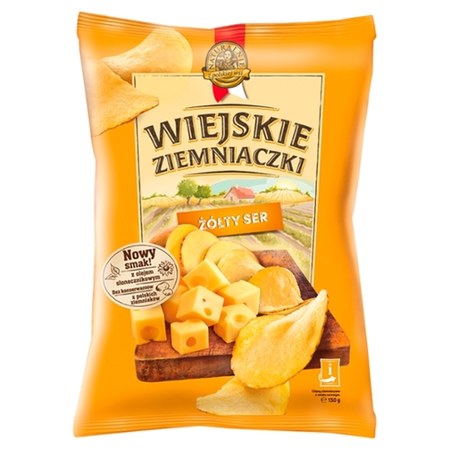 Wiejskie Ziemniaczki Chipsy Ziemniaczane O Smaku Serowym 130 G