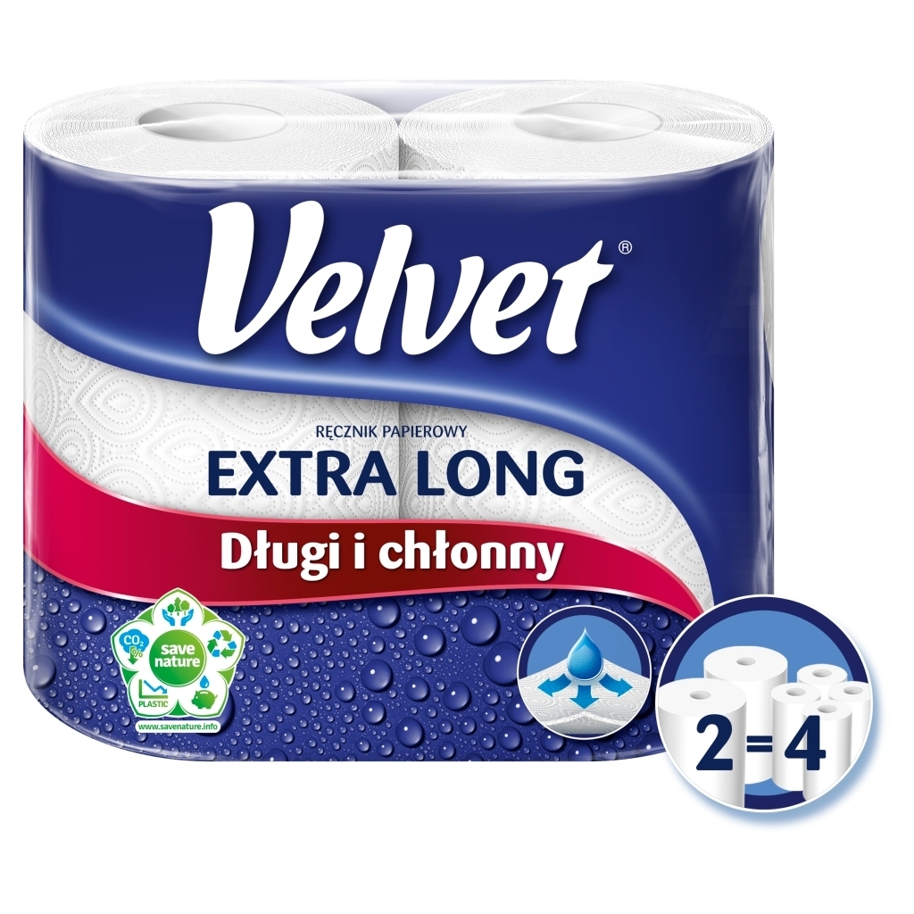 Velvet Extra Long Ręcznik papierowy 2 rolki 20 TANIEJ promocja