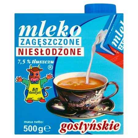 SM Gostyń Mleko gostyńskie zagęszczone niesłodzone 7 5 tłuszczu 500 g