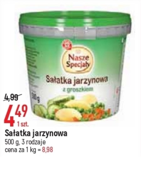 Sałatka jarzynowa Nasze Specjały 10 TANIEJ promocja E Leclerc