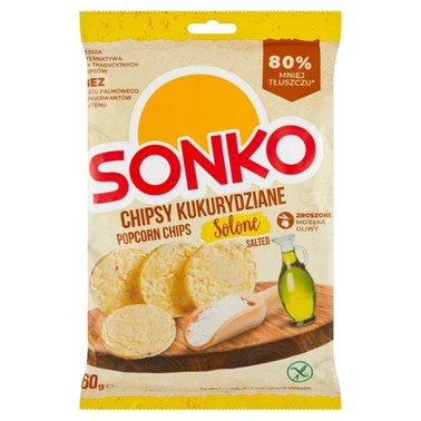 Sonko Chipsy kukurydziane solone 60 g promocja Twój Market Ding pl