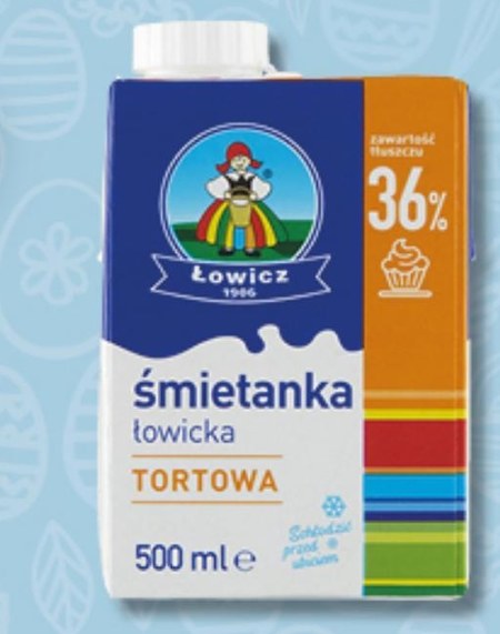 Łowicz Śmietanka łowicka UHT tortowa 36 500 g promocja Topaz Ding pl