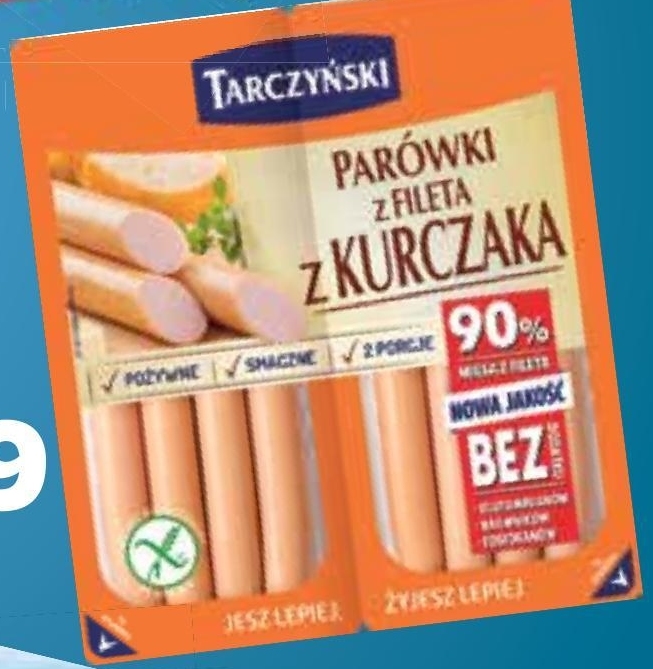 Archiwum Tarczyński Parówki z fileta z kurczaka 180 g 2 x 90 g