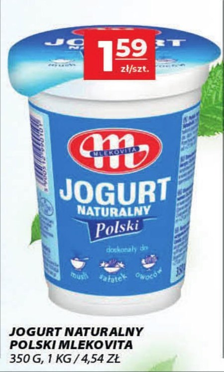 Mlekovita Jogurt Polski Naturalny 350 G Promocja Top Market Ding Pl