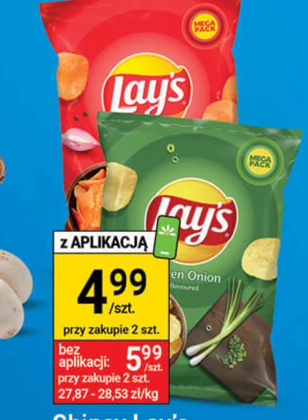 Lay S Chipsy Ziemniaczane Karbowane O Smaku Zielona Cebulka G