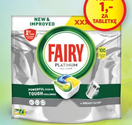 Fairy Platinum All in One Lemon Kapsułki do zmywarki 100 sztuk